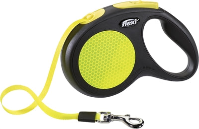 Flexi Rollijn Neon Tape Zwart/Geel M 5 MTR - 0031 Shop