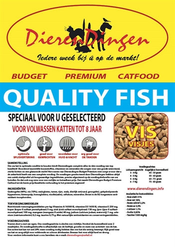 Merkloos Budget Premium Catfood Quality Fish 15 KG