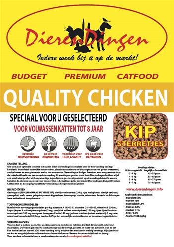 Merkloos Budget Premium Catfood Quality Chicken 15 KG