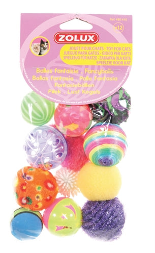 Zolux Kattenspeelgoed Fancy Gekleurde Ballen Assorti 12 ST - 0031 Shop