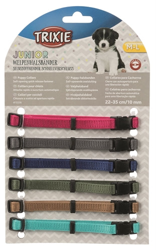 Trixie Puppy Halsbandset Bruin / Beige / Grijs / Roze / Blauw / Oranje 22-35 CM 6 ST - 0031 Shop