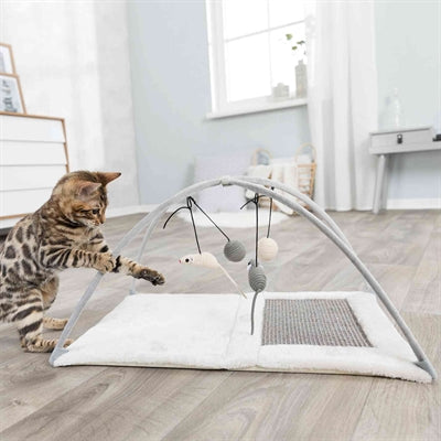 Trixie Krabmat Met Speeltjes Aan Koord Grijs 60X33X42 CM - 0031 Shop