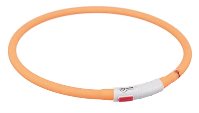 Trixie Halsband Usb Flash Light Lichtgevend Oplaadbaar Oranje 70X1CM - 0031 Shop