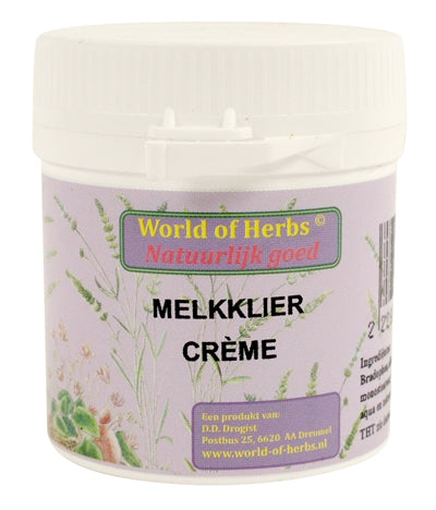 World Of Herbs Fytotherapie Melkklier Creme 50 GR - 0031 Shop