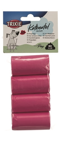 Trixie Hondenpoepzakjes Rozengeur Roze 4X20 ST - 0031 Shop