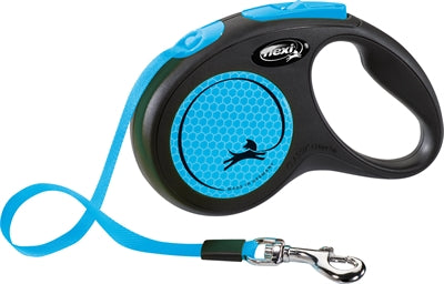 Flexi Rollijn New Neon Tape Zwart / Neon Blauw - 0031 Shop