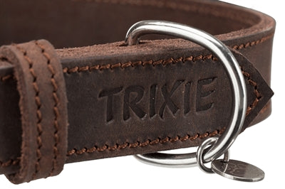 Trixie Halsband Hond Rustic Vetleer Donkerbruin - 0031 Shop