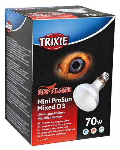 Trixie Reptiland Mini Prosun Mixed D3 Uv-B Lamp Zelfstartend 70 WATT 8X8X10,8 CM - 0031 Shop
