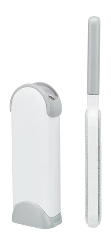 Trixie Harenpluizenborstel Met Reinigingsstation Wit / Grijs 33 CM - 0031 Shop