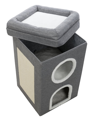 Trixie Krabpaal Cat Tower Saul Grijs 39X39X64 CM - 0031 Shop