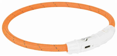 Trixie Halsband Hond Flash Lichthalsband Usb Tpu / Nylon Oranje - 0031 Shop