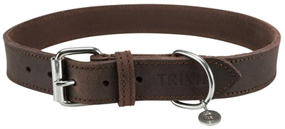 Trixie Halsband Hond Rustic Vetleer Donkerbruin - 0031 Shop