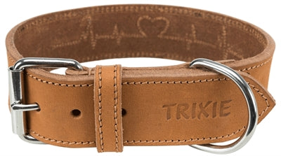 Trixie Halsband Hond Rustic Vetleer Heartbeat Bruin - 0031 Shop