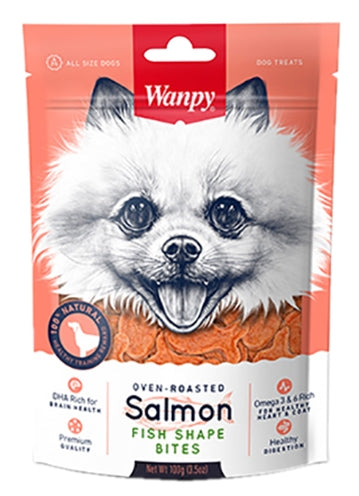 Wanpy Oven-Roasted Salmon Fish Shape Bites 100 GR - 0031 Shop