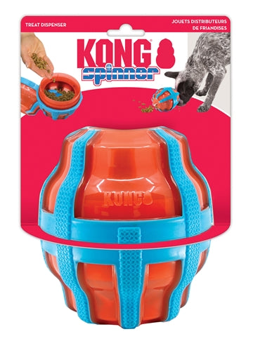 Kong Treat Spinner Voer / Snack Dispenser Oranje / Blauw 17X15X17 CM - 0031 Shop