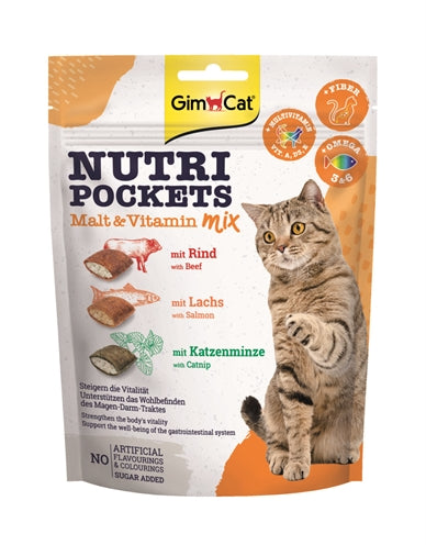 Gimcat Nutri Pockets Malt-Vitaminemix 150 GR - 0031 Shop
