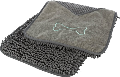 Trixie Microvezel Handdoek Met Insteekzakken Grijs 78X32 CM - 0031 Shop