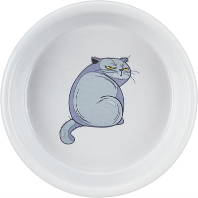 Trixie Voerbak / Waterbak Boze Kat Grijs 13 CM 250 ML - 0031 Shop