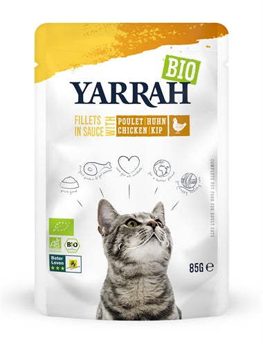 Yarrah Cat Biologische Filets Met Kip In Saus 14X85 GR - 0031 Shop