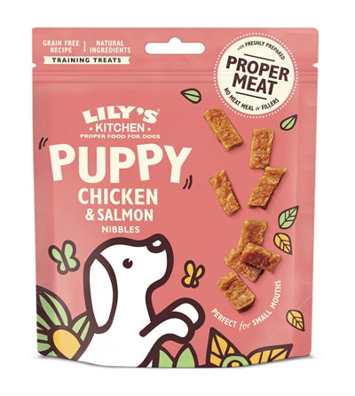 Lily's Kitchen Chicken / Salmon Nibbles Voor Puppies 70 GR - 0031 Shop