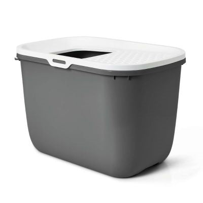 Savic Kattenbak Hop In Antraciet / Wit 58,5X39X39,5 CM - 0031 Shop