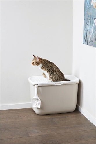 Savic Kattenbak Hop In Mocca / Wit 58,5X39X39,5 CM - 0031 Shop
