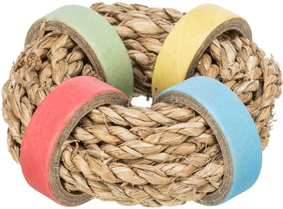 Trixie Zeegras Ring Met Papieren Ringen Naturel 8X8 CM - 0031 Shop