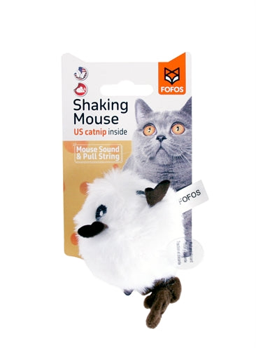 Fofos Shaking Muis Met Geluid Wit 12X6X6 CM - 0031 Shop