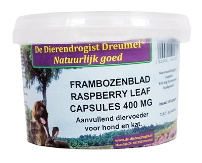 Dierendrogist Frambozenblad Capsules 400 Mg 100 ST - 0031 Shop