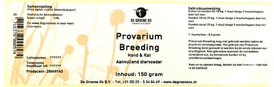 De Groene Os Provarium Breeding Hond / Kat 150 GR