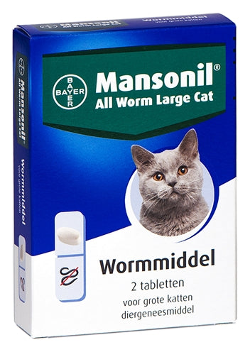 Mansonil Grote Kat All Worm Tabletten 2 ST - 0031 Shop