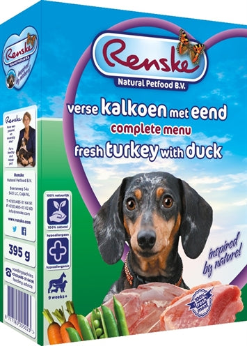 Renske Vers Vlees Kalkoen/Eend 395 GR (10 stuks) - 0031 Shop