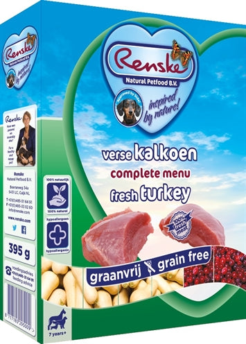 Renske Vers Vlees 7+ Kalkoen 395 GR (10 stuks) - 0031 Shop
