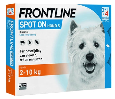 Frontline Hond Spot On Small 4 PIPET 2-10 KG - 0031 Shop