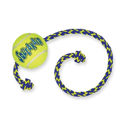 Kong Squeakair Bal Met Touw Geel / Blauw 52X6,5X6,5 CM - 0031 Shop